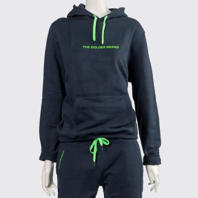 Dolder Hoodie TDG, midnight / green fluo, L